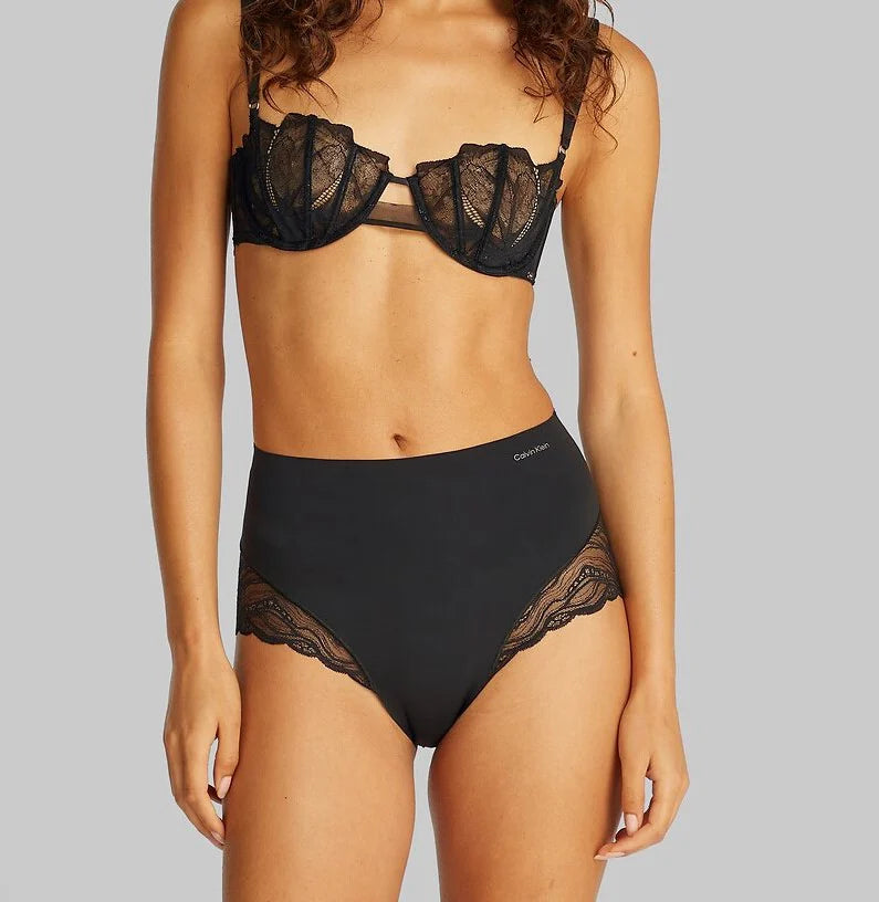 Sliponline Calvin Klein highwaist dames string - kant