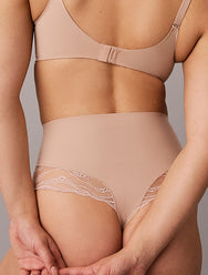 Sliponline Calvin Klein highwaist dames string - kant