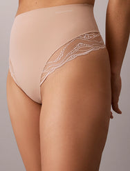 Sliponline Calvin Klein highwaist dames string - kant
