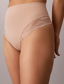 Sliponline Calvin Klein highwaist dames string - kant