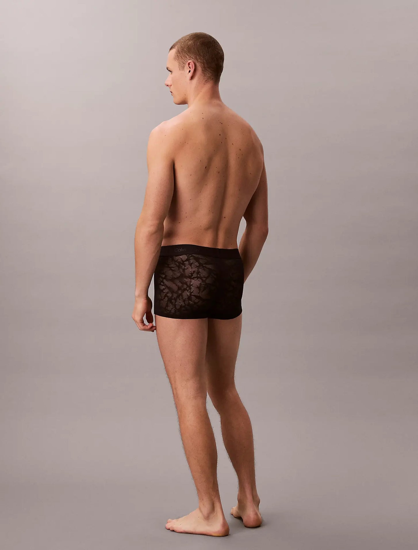 Sliponline Calvin Klein Kanten Heren boxershorts low rise - microfibre lace - Sculpt