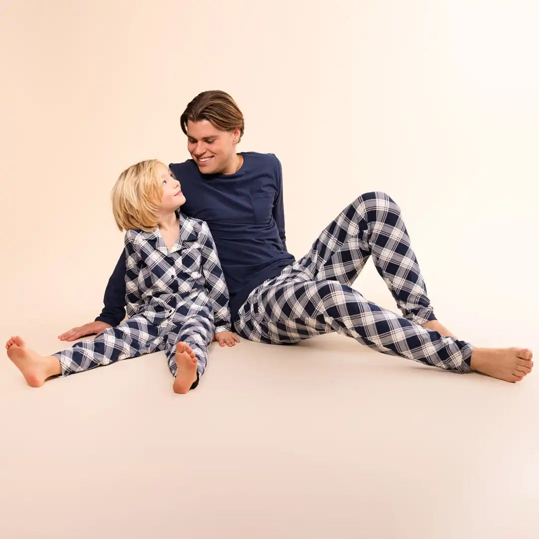 Sliponline Charlie Choe katoenen jongens pyjama - Ruit