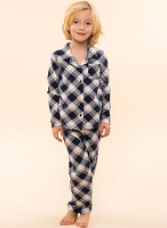 Sliponline Charlie Choe katoenen jongens pyjama - Ruit