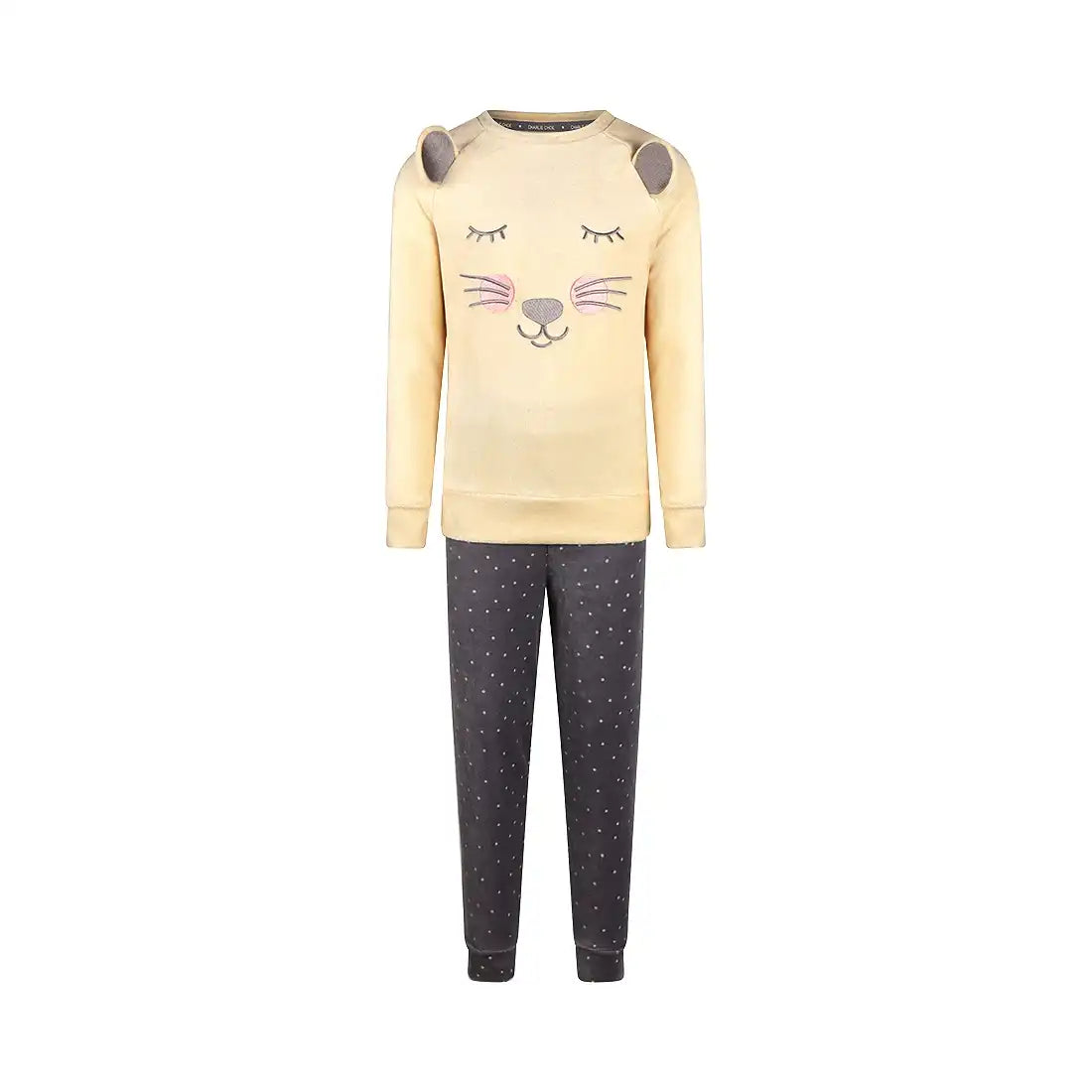 Sliponline Charlie Choe velours meisjes pyjama - Cute Mouse