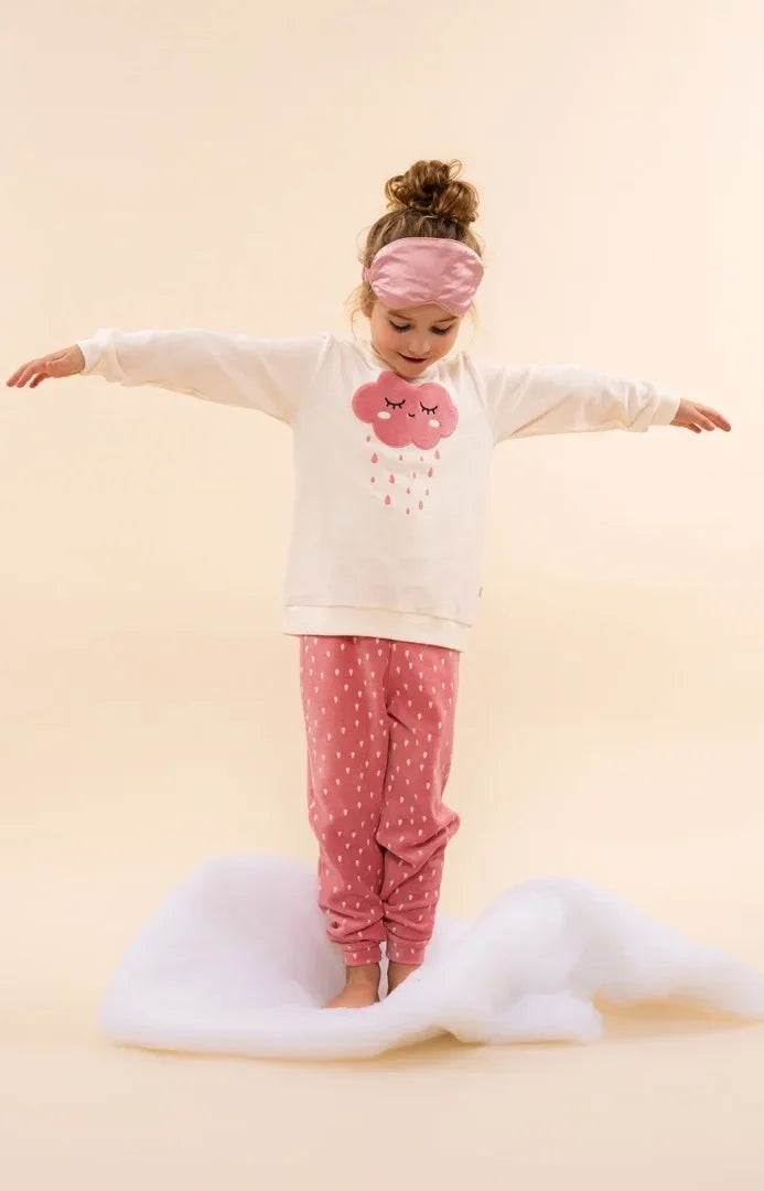 Sliponline Charlie Choe velours meisjes pyjama - off white