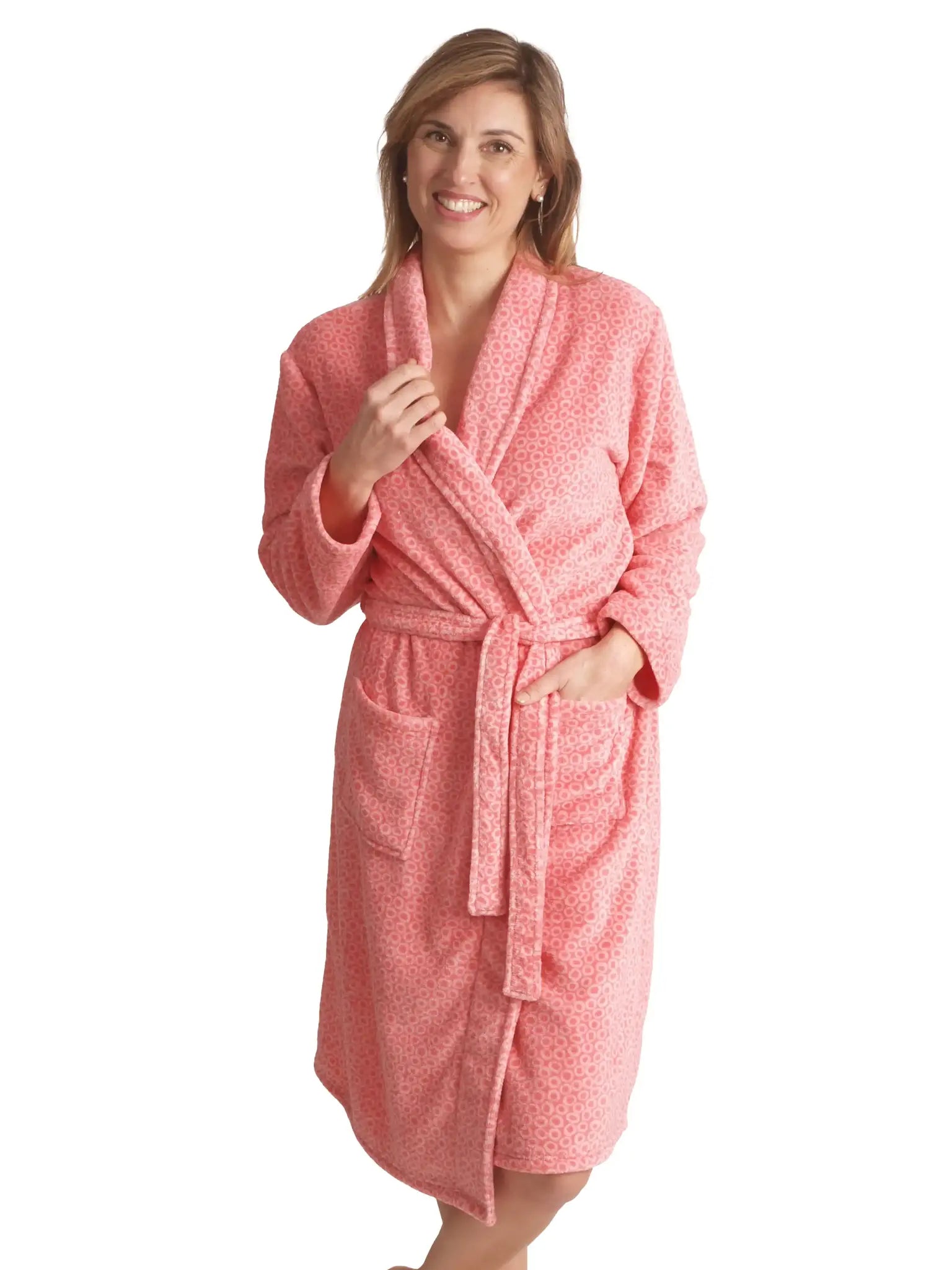 Sliponline Cocodream dames badjas fleece - Pink