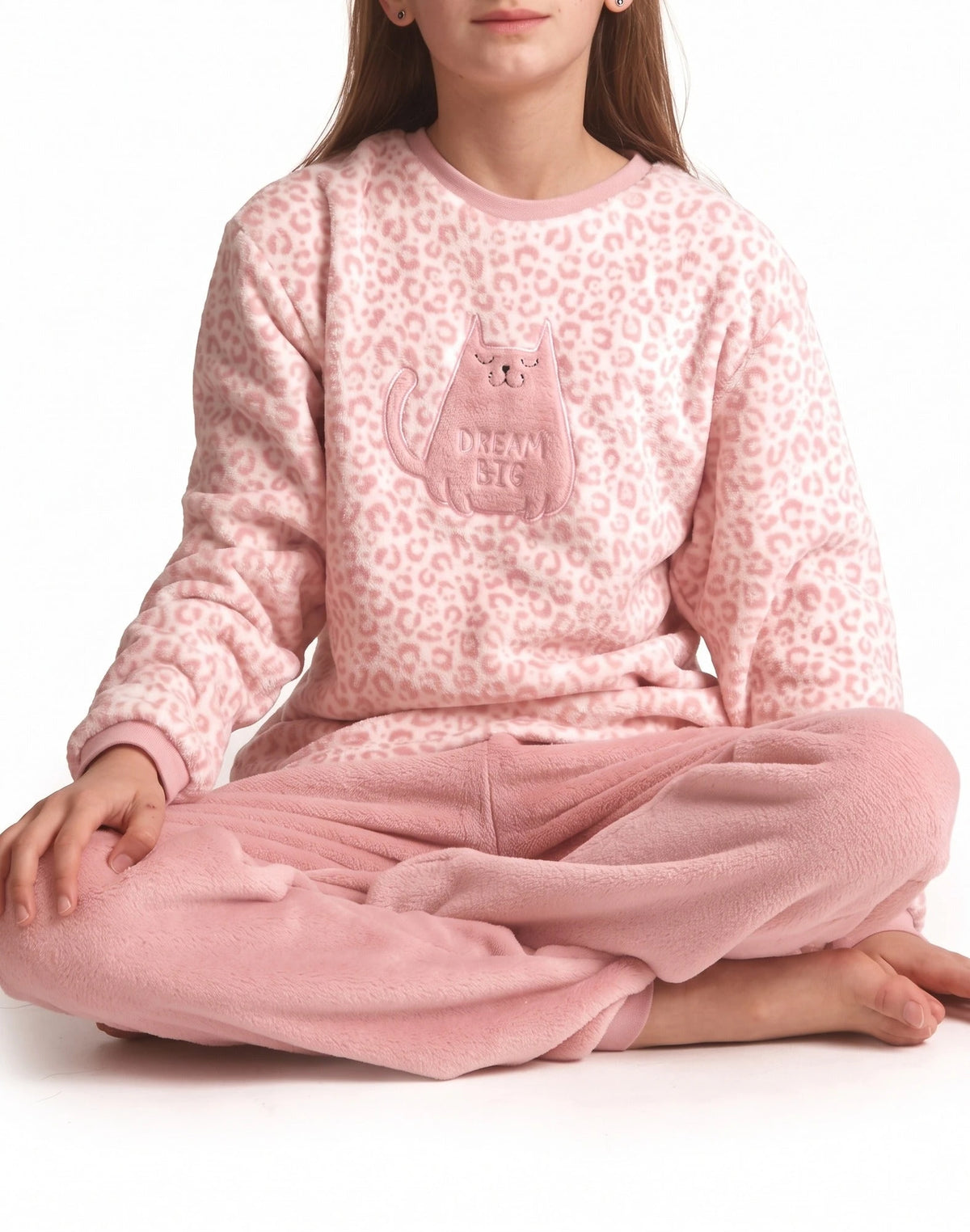 Sliponline Cocodream fleece meisjes pyjama - Dream Big