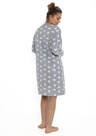 Sliponline Cocodream Fleece nachthemd dames - Cats
