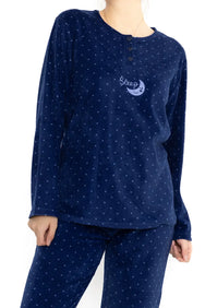 Sliponline Cocodream fleece pyjama dames - Dots