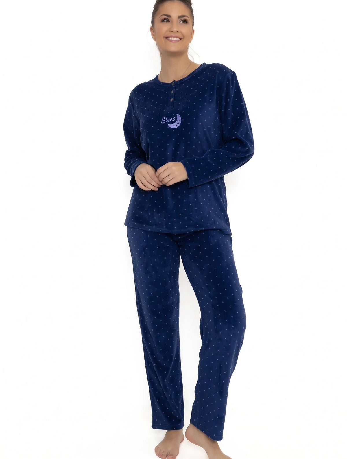 Sliponline Cocodream fleece pyjama dames - Dots