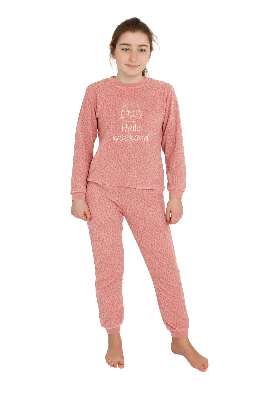 Sliponline Cocodream velours meisjes pyjama - Hello Weekend