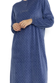 Sliponline Cocodream velours nachthemd dames - Dots