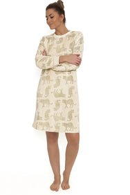 Sliponline Cocodream velours nachthemd dames - Tiger