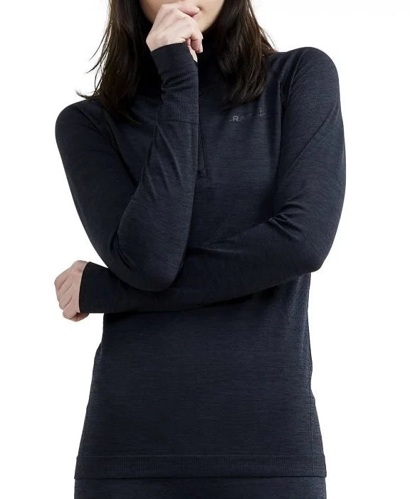 Sliponline Craft Thermoshirt dames lange mouw met rits - Core dry