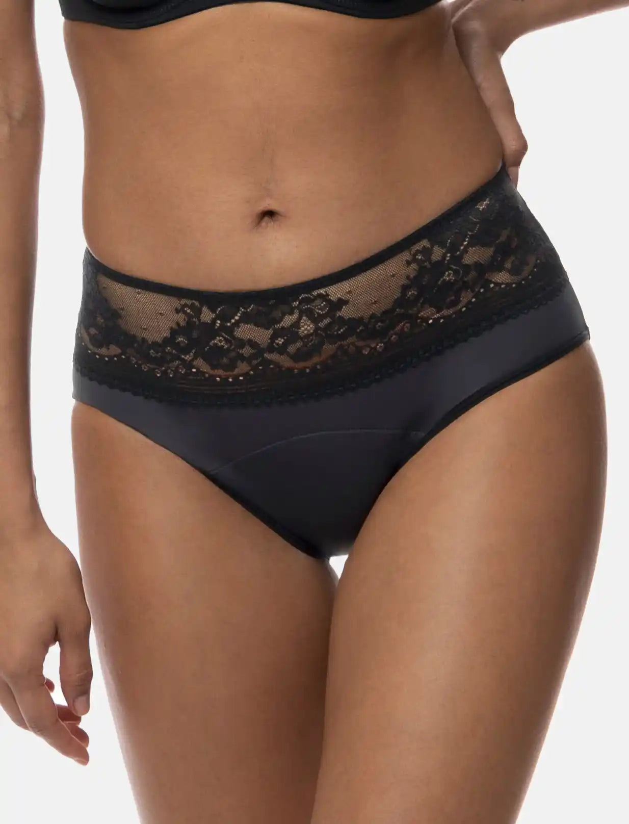 Sliponline Dorina 2-pack Menstruatie Midi Slip - Menstruatie ondergoed - Lace