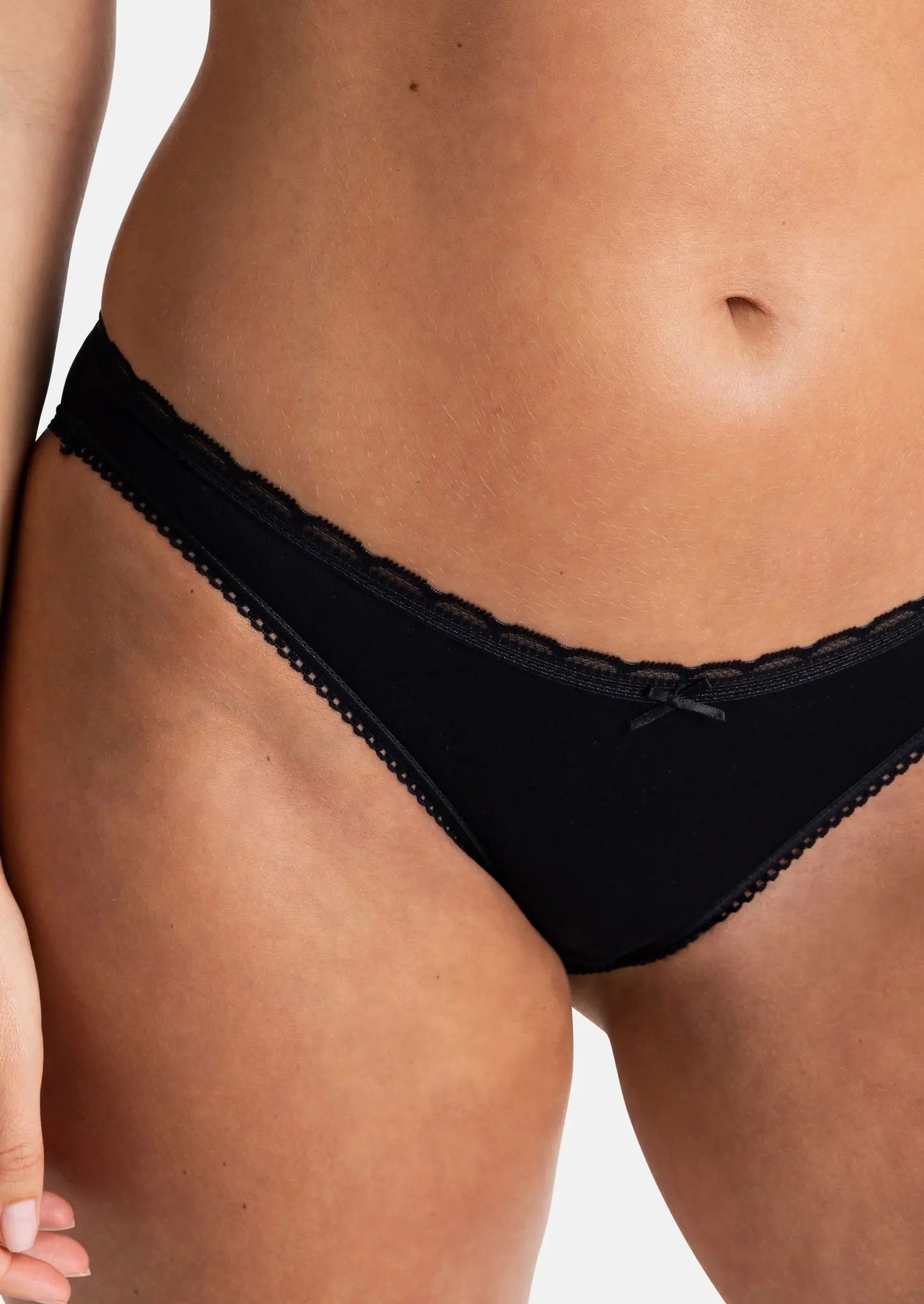 Sliponline Dorina 3-pack dames onderbroeken katoen - Basic Naomi slips - Zwart