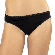 Sliponline Dorina 3-pack dames onderbroeken katoen - Basic Naomi slips - Zwart