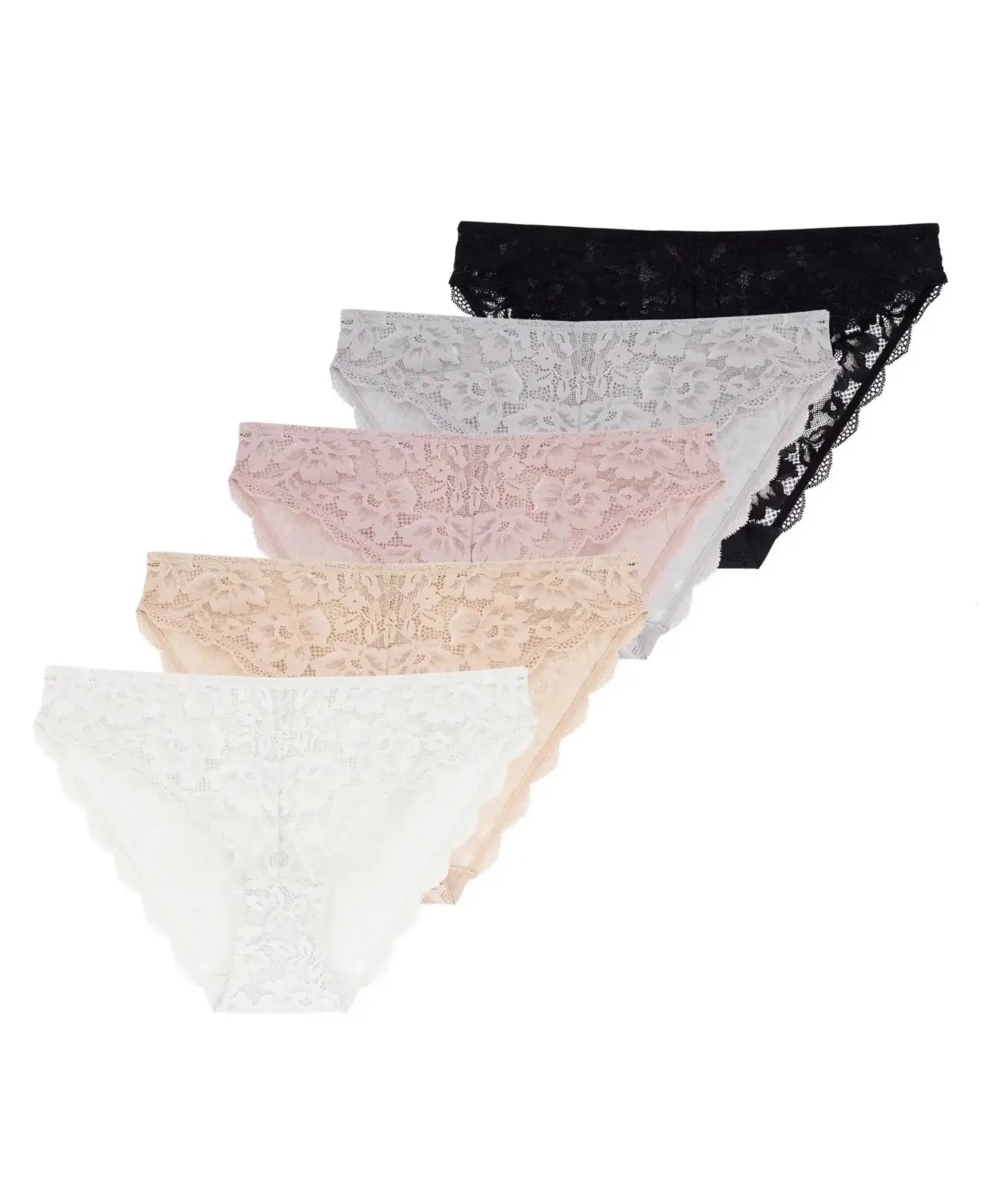 Sliponline Dorina 5-pack kanten dames heup slips - Myla