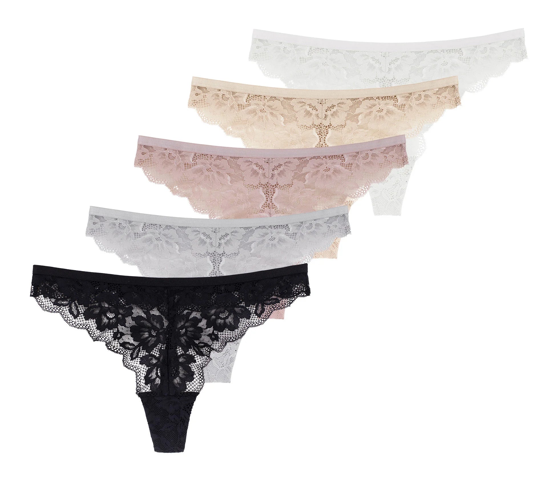 Sliponline Dorina 5-pack strings dames kant - Thong - Myla