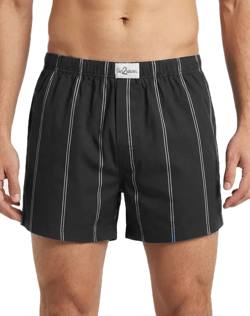 Sliponline Funderwear-Fun2wear wijde heren boxershort krijtstreep