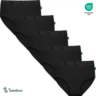 Sliponline Gaubert 5-pak kanten bamboe taille slips - Bamboe ondergoed