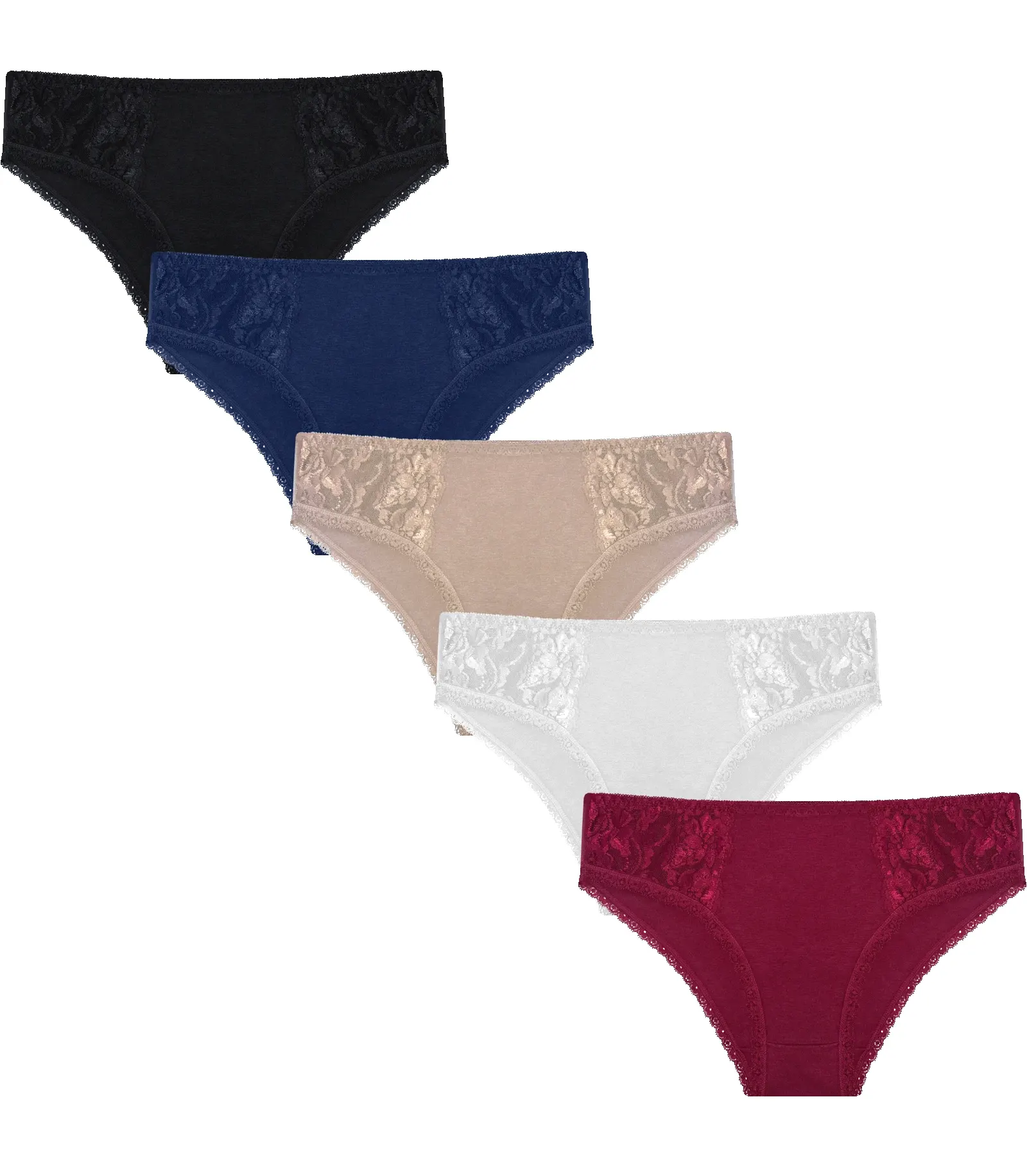 Sliponline Gaubert 5-pak kanten dames heup slips