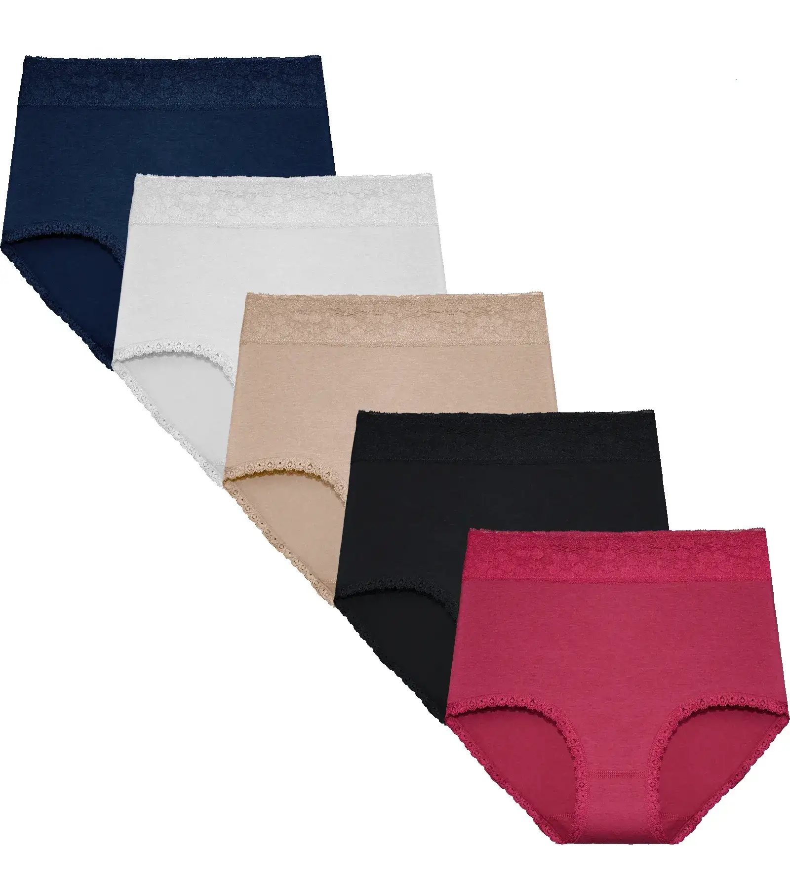 Sliponline Gaubert 5-pak kanten dames taille slips