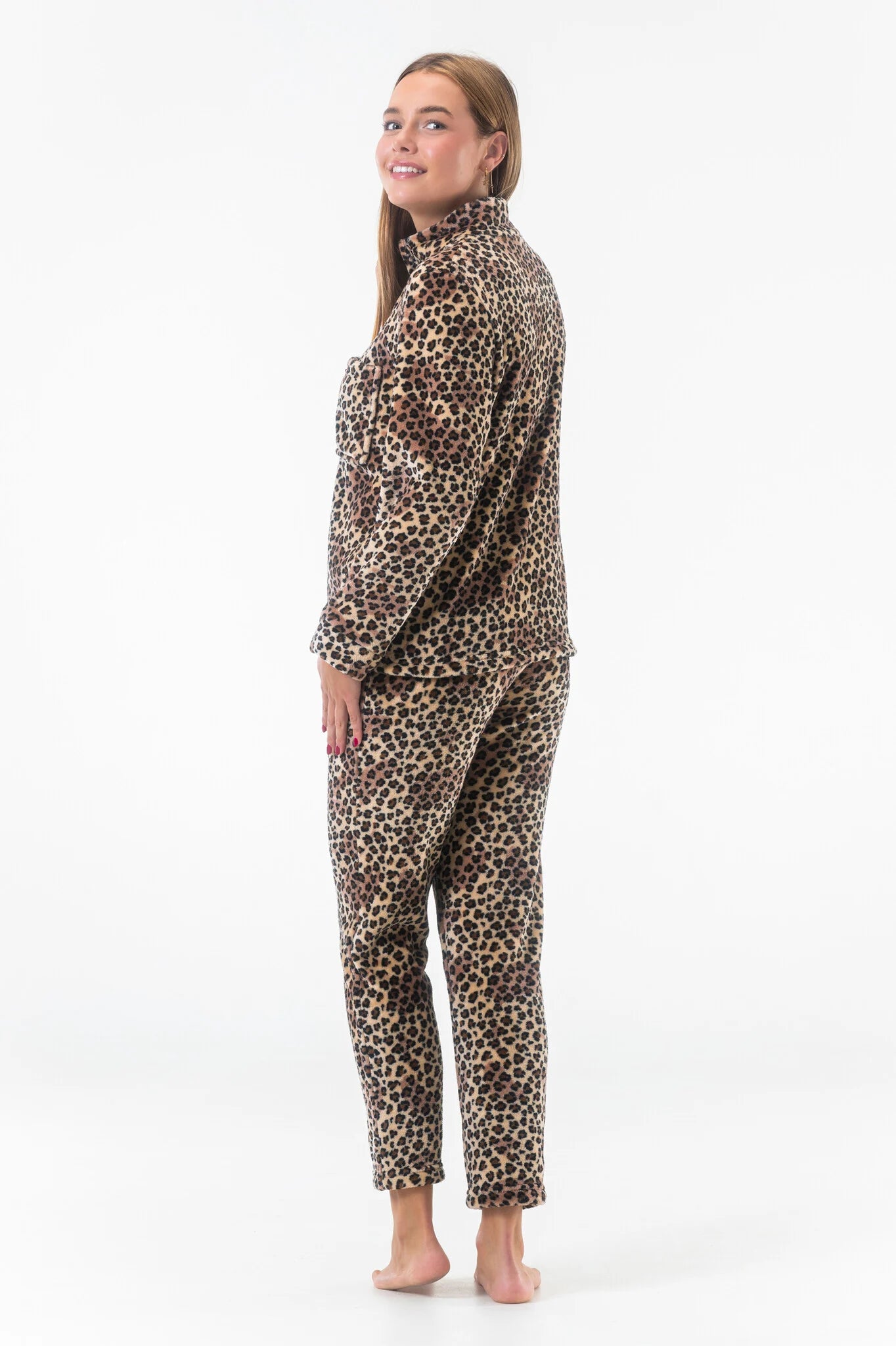 Sliponline Gaubert dames Huispak Fleece - Pyjama Panter