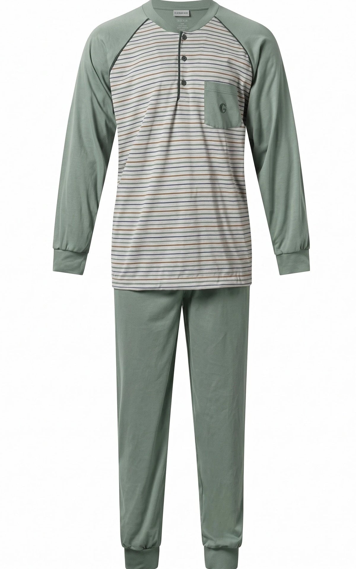 Sliponline Gentlemen Heren Pyjama - 944229 - Groen