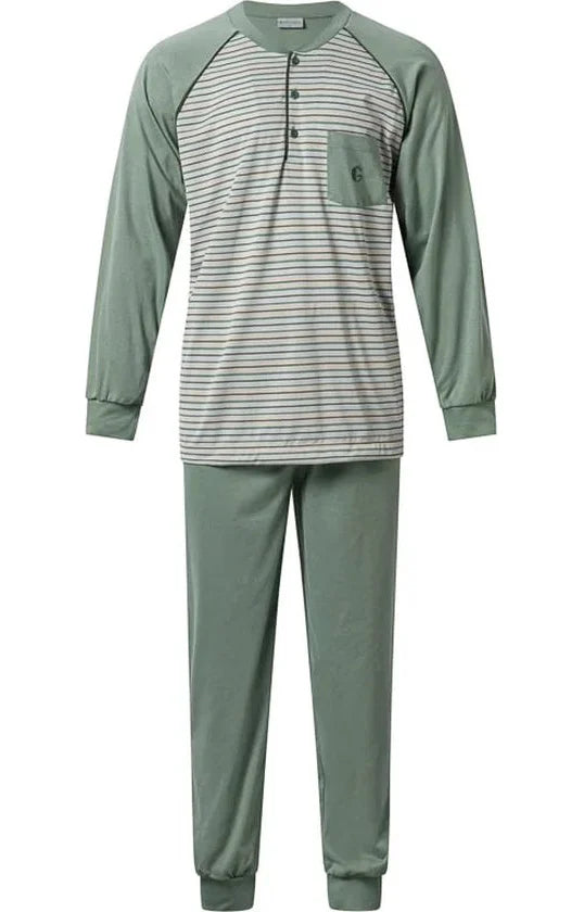 Sliponline Gentlemen Heren Pyjama - 944229 - Groen