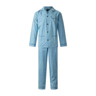 Sliponline Gentlemen katoenen heren pyjama met knoopsluiting - Poplin