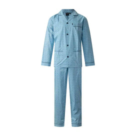 Sliponline Gentlemen katoenen heren pyjama met knoopsluiting - Poplin