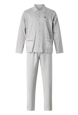 Sliponline Gentlemen tricot heren pyjama - doorknoop