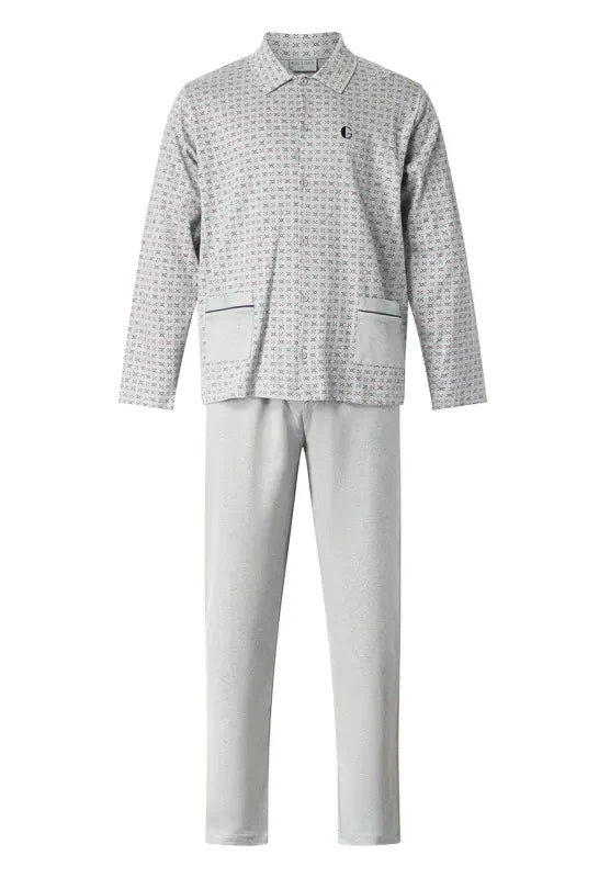 Sliponline Gentlemen tricot heren pyjama - doorknoop