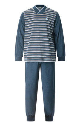 Sliponline Gentlemen Warme heren pyjama badstof - Streep
