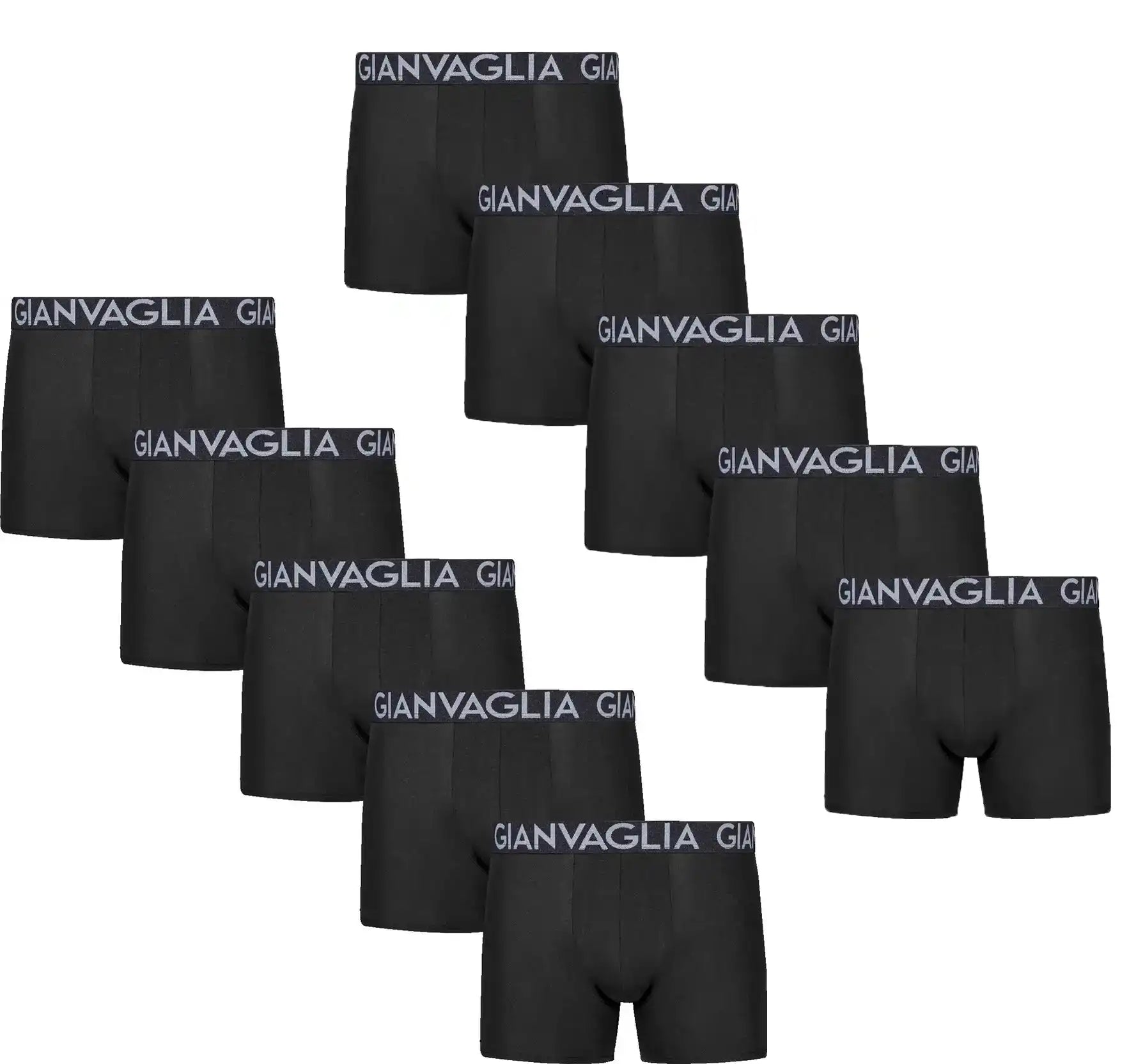 Sliponline Gianvaglia 10-pack Heren boxershort katoen - Zwart