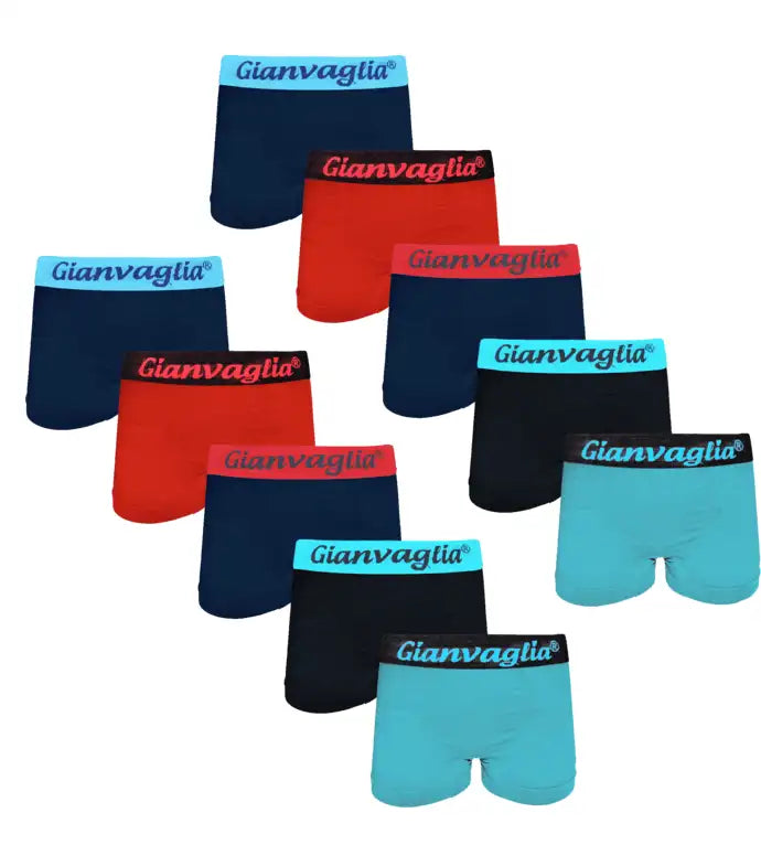 Sliponline Gianvaglia 10-Pack jongens boxershorts - Blauw/Rood