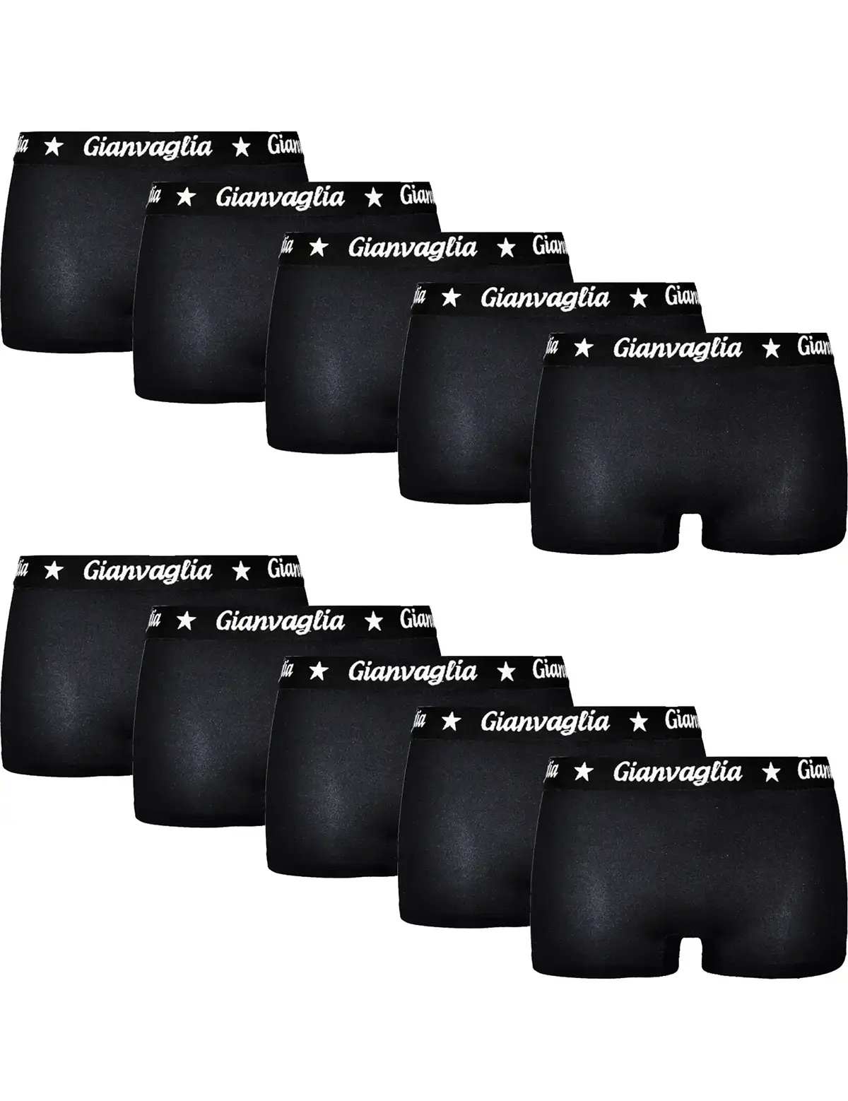 Sliponline Gianvaglia 10-pak dames boxershorts katoen - Black