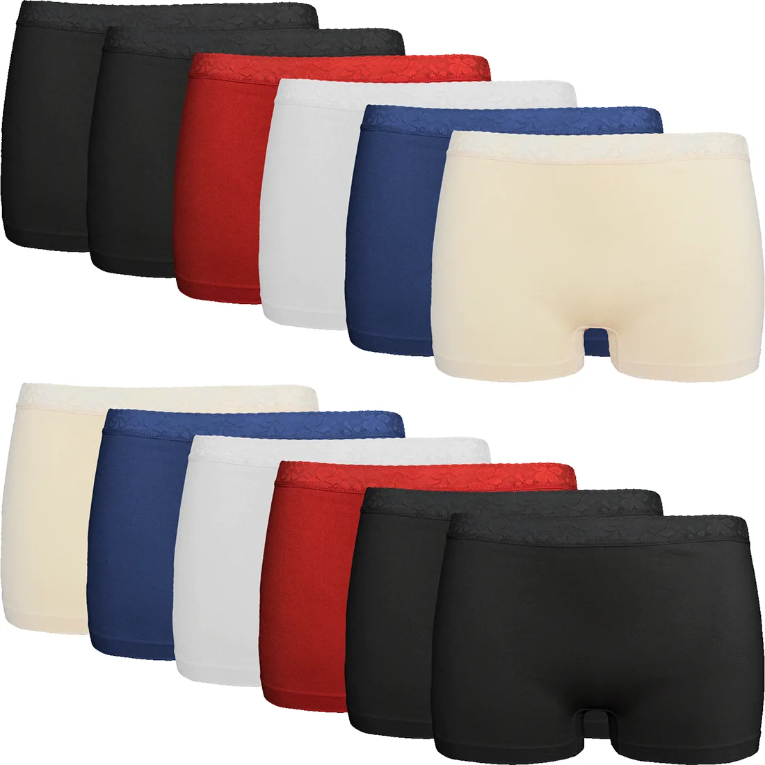 Sliponline Gianvaglia 12-pak Naadloze microfiber dames boxershorts