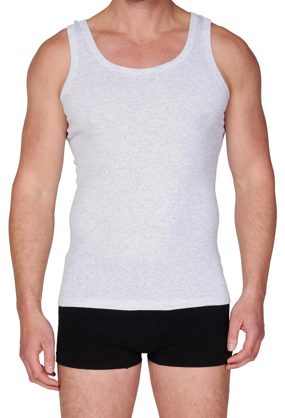 Sliponline HL-tricot heren hemd / Singlet grijs