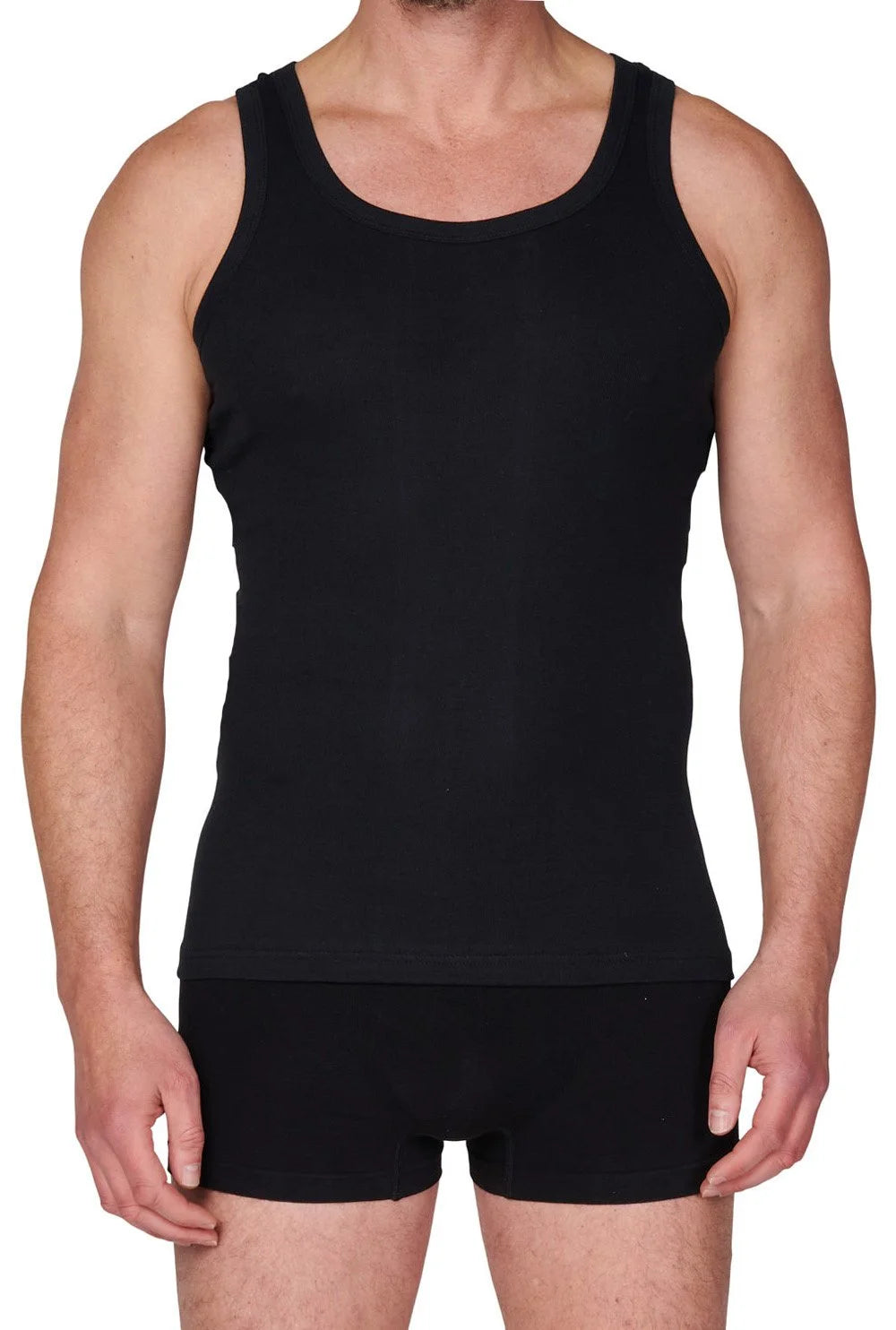 Sliponline HL-tricot heren onderhemd zwart