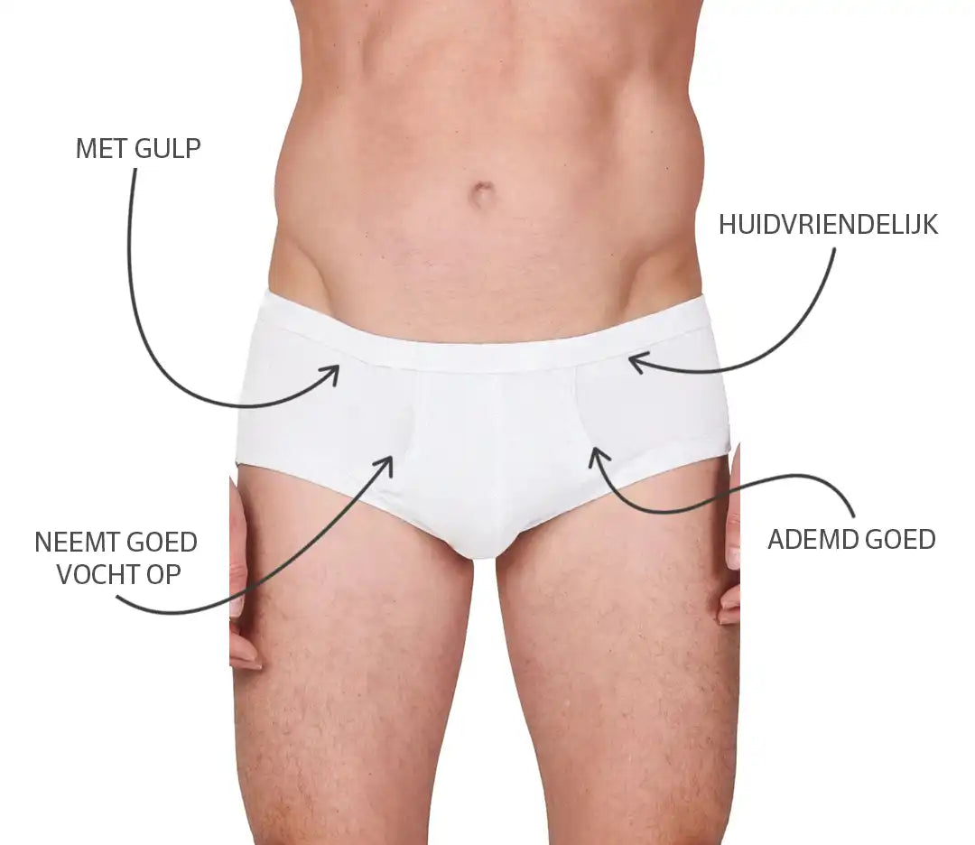 Sliponline HL-tricot heren slip met gulp - Flatlock