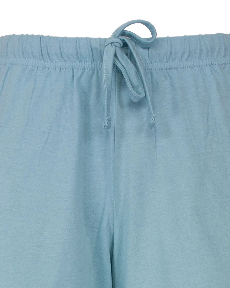 Sliponline Irresistible dames pyjama lange mouw - Ronde hals - Summer blue