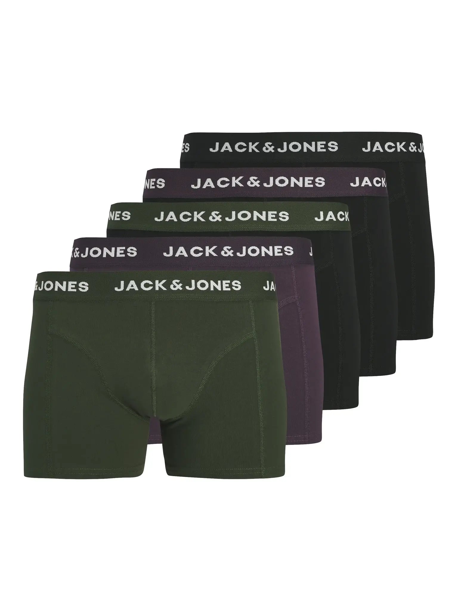 Sliponline Jack & Jones 5-Pack heren boxershort - Plum perfect - Paars