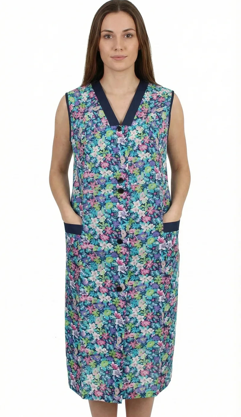 Sliponline Jasschort - Lila/blauw bloemetje-5