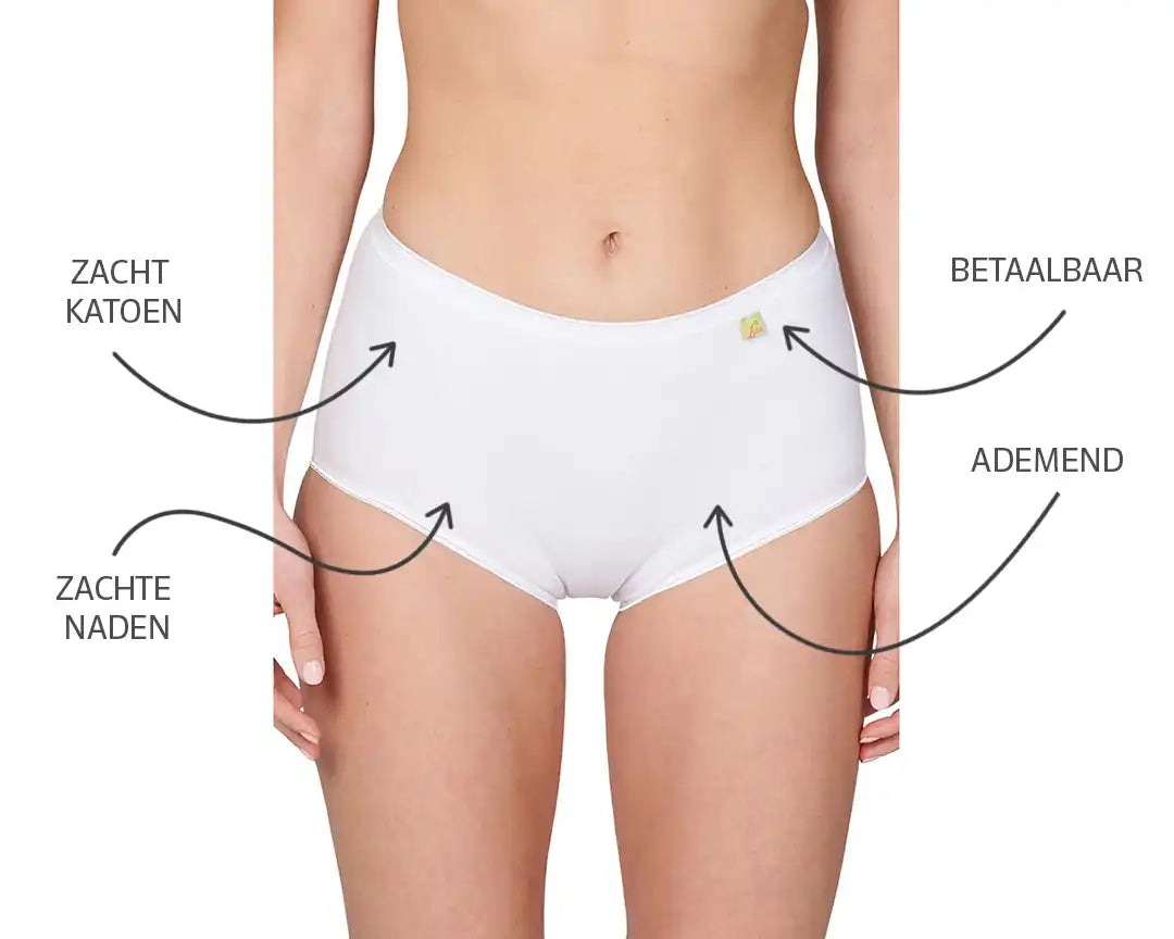 Sliponline Lunatex dames Taille slip katoen
