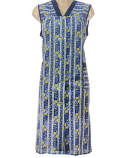 Sliponline Ma Flodder jasschort blauw/geel bloemetje