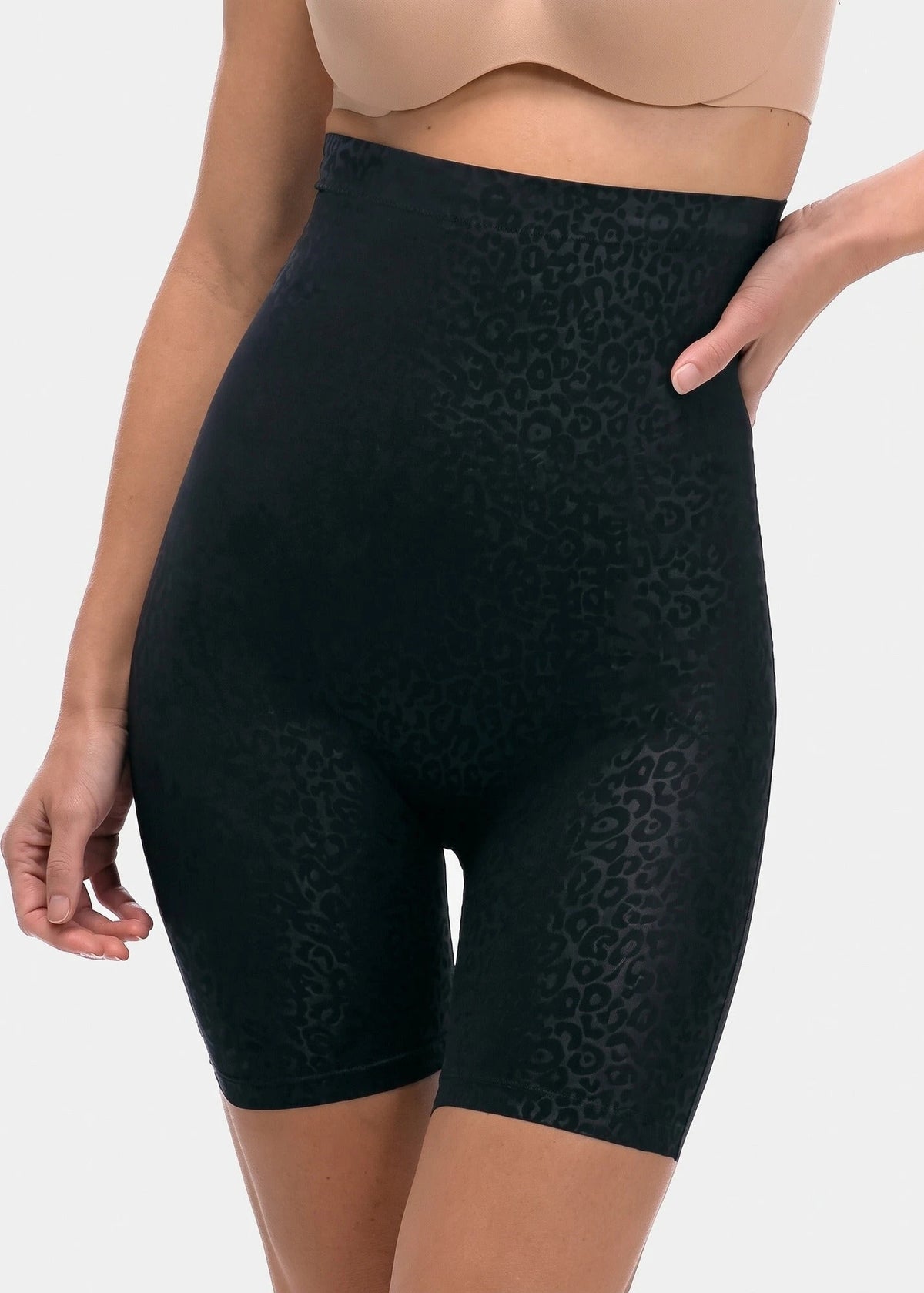 Sliponline Magic hoge corrigerende naadloze boxer Hi-Bermuda Leopard