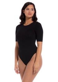 Sliponline Magic zwarte stringbody korte mouw - Everybody shortsleeve