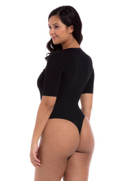 Sliponline Magic zwarte stringbody korte mouw - Everybody shortsleeve